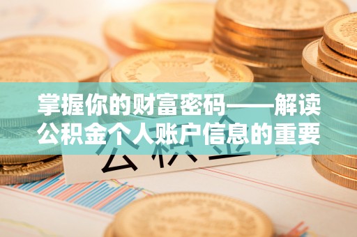 金山掌握你的财富密码——解读公积金个人账户信息的重要性